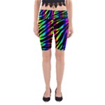 Zebra Rainbow Yoga Cropped Leggings