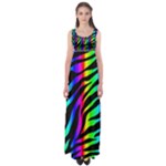 Zebra Rainbow Empire Waist Maxi Dress