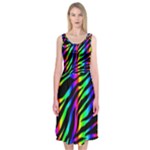 Zebra Rainbow Midi Sleeveless Dress