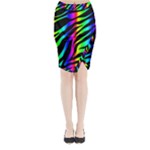 Zebra Rainbow Midi Wrap Pencil Skirt