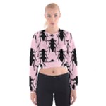 Pink Roaches Women s Cropped Sweatshirt