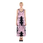 Pink Roaches Sleeveless Maxi Dress