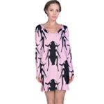 Pink Roaches Long Sleeve Nightdress