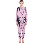 Pink Roaches Hooded Jumpsuit (Ladies)