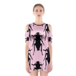 Pink Roaches Women s Cutout Shoulder One Piece