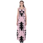 Pink Roaches Empire Waist Maxi Dress