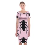 Pink Roaches Classic Short Sleeve Midi Dress