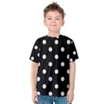 Polka Dots - Pastel Pink on Black Kid s Cotton Tee