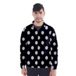 Polka Dots - Pastel Pink on Black Wind Breaker (Men)