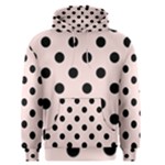 Polka Dots - Black on Misty Rose Pink Men s Pullover Hoodie