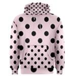 Polka Dots - Black on Piggy Pink Men s Pullover Hoodie