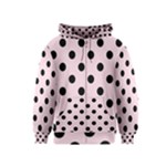 Polka Dots - Black on Piggy Pink Kid s Zipper Hoodie