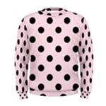 Polka Dots - Black on Piggy Pink Men s Sweatshirt