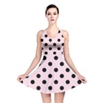 Polka Dots - Black on Piggy Pink Reversible Skater Dress