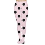 Polka Dots - Black on Piggy Pink Women s Tights