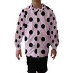 Polka Dots - Black on Piggy Pink Hooded Wind Breaker (Kids)