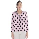 Polka Dots - Black on Piggy Pink Wind Breaker (Women)