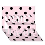 Polka Dots - Black on Piggy Pink You Rock 3D Greeting Card (7x5)