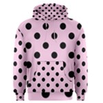 Polka Dots - Black on Classic Rose Pink Men s Pullover Hoodie