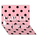 Polka Dots - Black on Light Pink YOU ARE INVITED 3D Greeting Card (7x5)