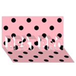 Polka Dots - Black on Light Pink BEST BRO 3D Greeting Card (8x4)