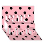 Polka Dots - Black on Light Pink You Did It 3D Greeting Card (7x5)