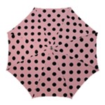 Polka Dots - Black on Light Pink Golf Umbrella