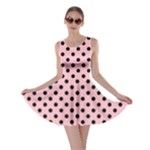 Polka Dots - Black on Pink Skater Dress