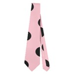 Polka Dots - Black on Pink Necktie (Two Side)