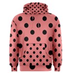 Polka Dots - Black on Coral Pink Men s Pullover Hoodie