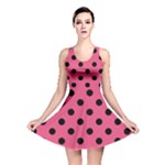 Polka Dots - Black on Dark Pink Reversible Skater Dress