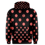 Polka Dots - Pastel Red on Black Men s Pullover Hoodie