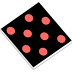 Polka Dots - Pastel Red on Black Small Memo Pads