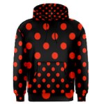 Polka Dots - Ferrari Red on Black Men s Pullover Hoodie