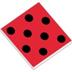 Polka Dots - Black on Alizarin Red Small Memo Pads