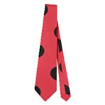 Polka Dots - Black on Alizarin Red Necktie (Two Side)