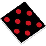 Polka Dots - Fire Engine Red on Black Small Memo Pads