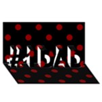 Polka Dots - Dark Red on Black #1 DAD 3D Greeting Card (8x4)