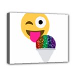 glitter wink emoji  Canvas 10  x 8  (Stretched)