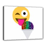 glitter wink emoji  Canvas 20  x 16  (Stretched)