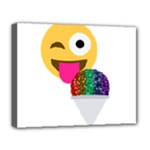 glitter wink emoji  Deluxe Canvas 20  x 16  (Stretched)