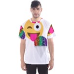 glitter wink emoji  Men s Sport Mesh Tee