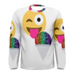 glitter wink emoji  Men s Long Sleeve Tee