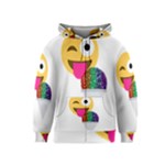 glitter wink emoji  Kids  Zipper Hoodie