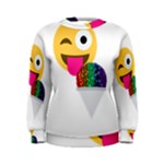 glitter wink emoji  Women s Sweatshirt