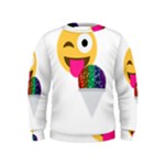 glitter wink emoji  Kids  Sweatshirt