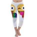 glitter wink emoji  Capri Winter Leggings 