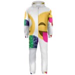 glitter wink emoji  Hooded Jumpsuit (Men)