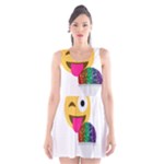 glitter wink emoji  Scoop Neck Skater Dress