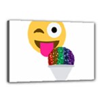 glitter wink emoji  Canvas 18  x 12  (Stretched)